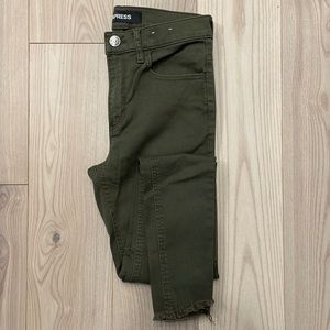 Express olive green legging high rise